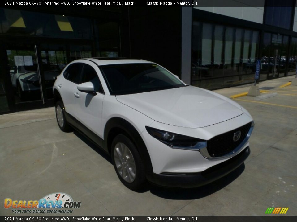 2021 Mazda CX-30 Preferred AWD Snowflake White Pearl Mica / Black Photo #1