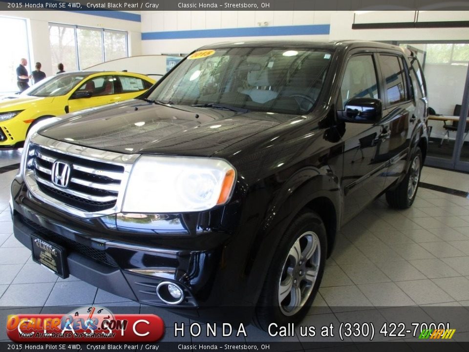 2015 Honda Pilot SE 4WD Crystal Black Pearl / Gray Photo #1