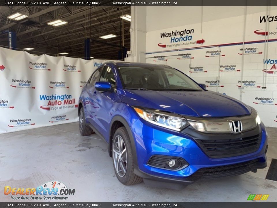 2021 Honda HR-V EX AWD Aegean Blue Metallic / Black Photo #1