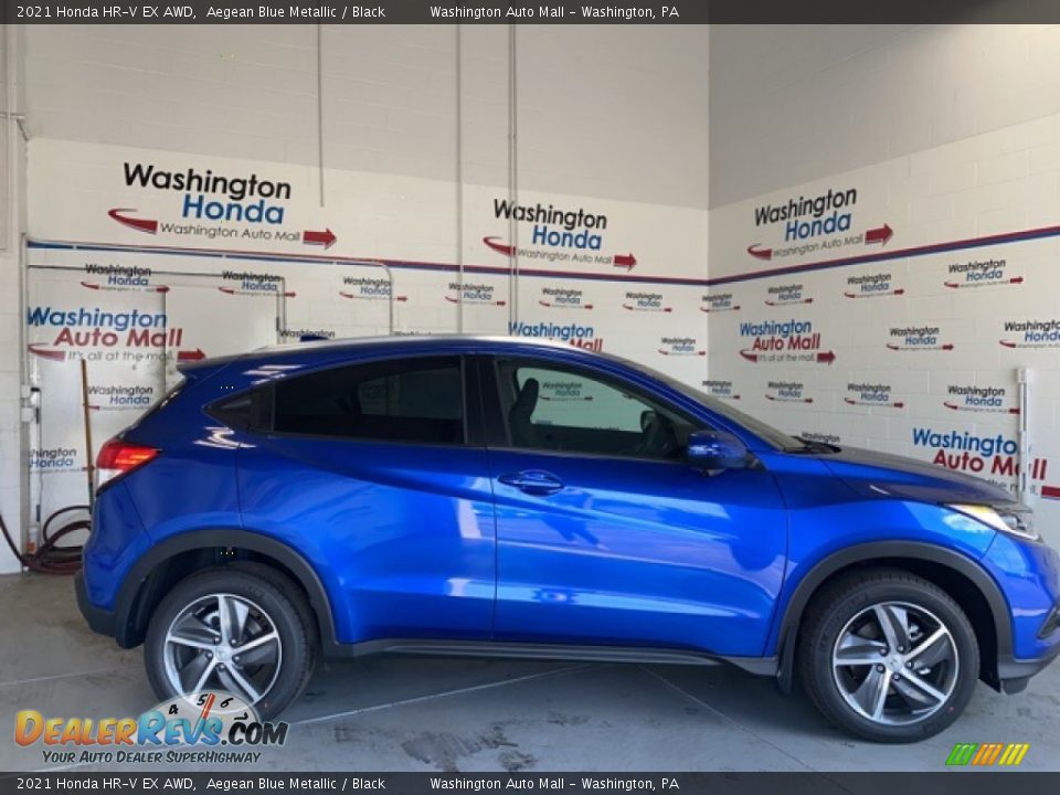 2021 Honda HR-V EX AWD Aegean Blue Metallic / Black Photo #2