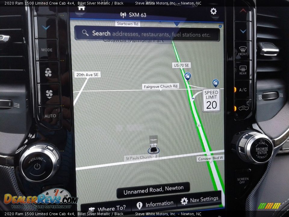 Navigation of 2020 Ram 1500 Limited Crew Cab 4x4 Photo #28