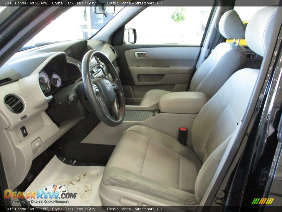 2015 Honda Pilot SE 4WD Crystal Black Pearl / Gray Photo #32