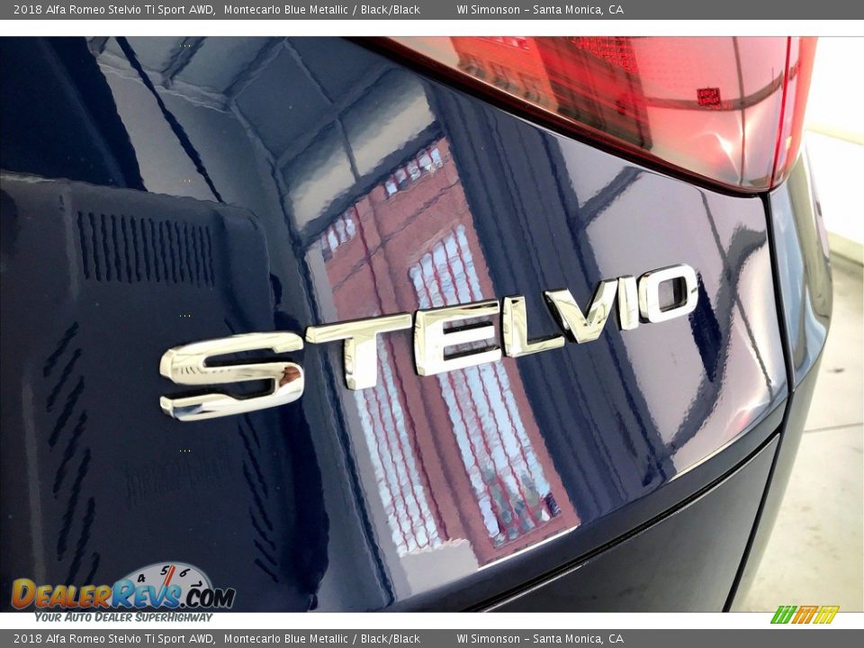 2018 Alfa Romeo Stelvio Ti Sport AWD Montecarlo Blue Metallic / Black/Black Photo #7