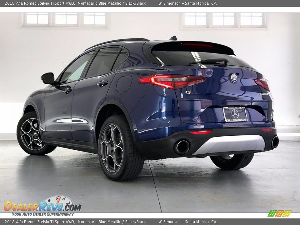 2018 Alfa Romeo Stelvio Ti Sport AWD Montecarlo Blue Metallic / Black/Black Photo #10