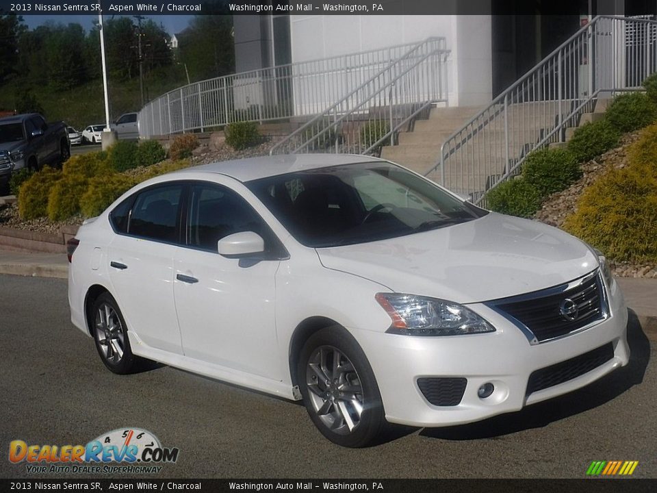 2013 Nissan Sentra SR Aspen White / Charcoal Photo #1