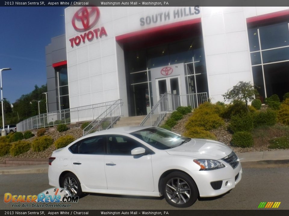 2013 Nissan Sentra SR Aspen White / Charcoal Photo #2