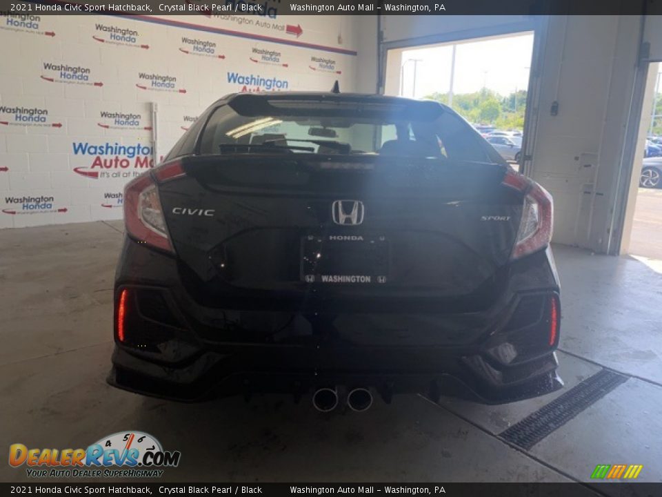 2021 Honda Civic Sport Hatchback Crystal Black Pearl / Black Photo #3