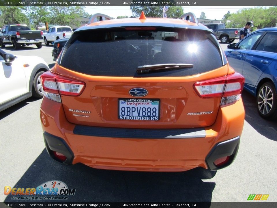 2018 Subaru Crosstrek 2.0i Premium Sunshine Orange / Gray Photo #6