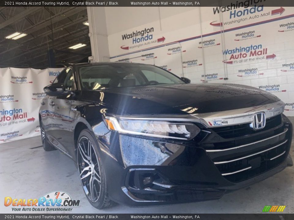 2021 Honda Accord Touring Hybrid Crystal Black Pearl / Black Photo #1