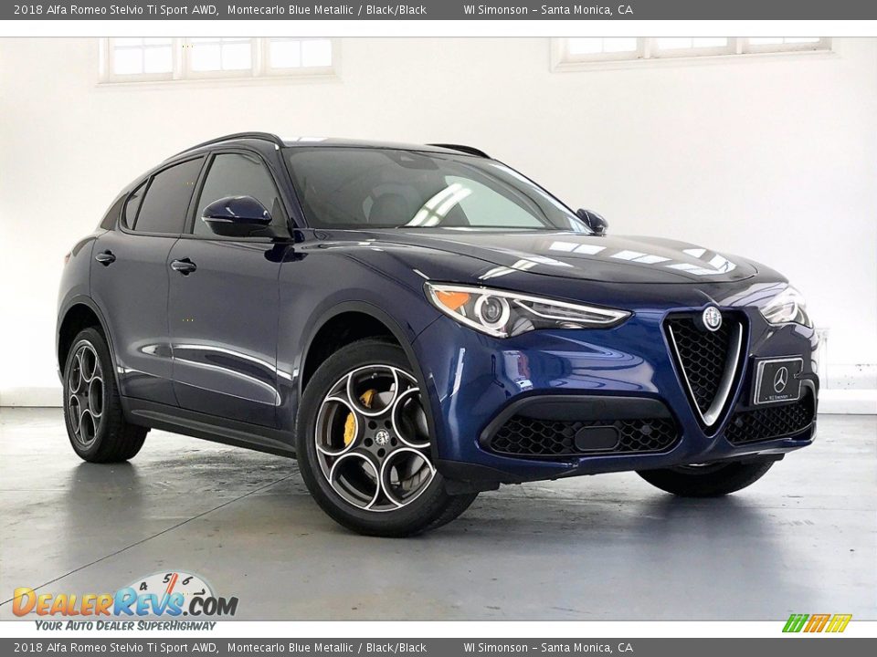 Montecarlo Blue Metallic 2018 Alfa Romeo Stelvio Ti Sport AWD Photo #34