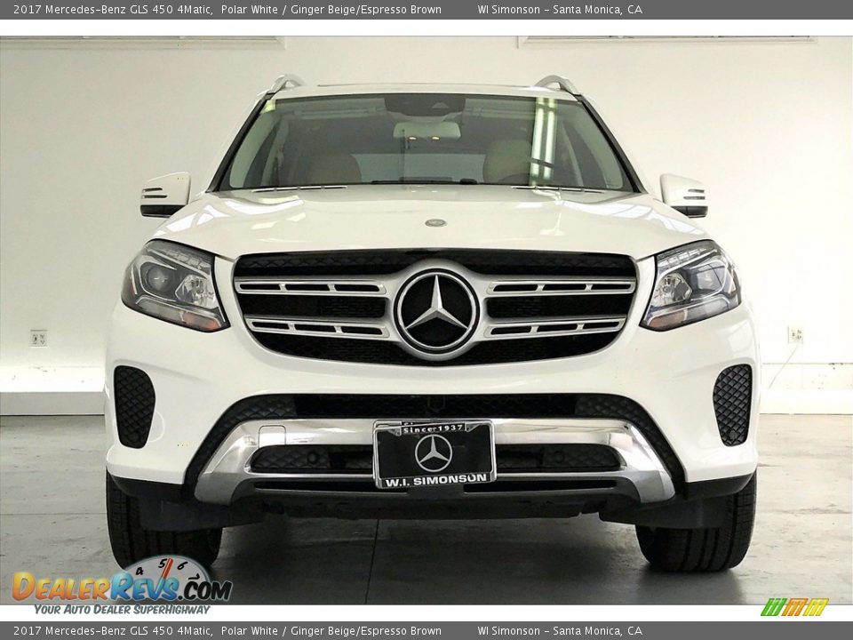 2017 Mercedes-Benz GLS 450 4Matic Polar White / Ginger Beige/Espresso Brown Photo #2