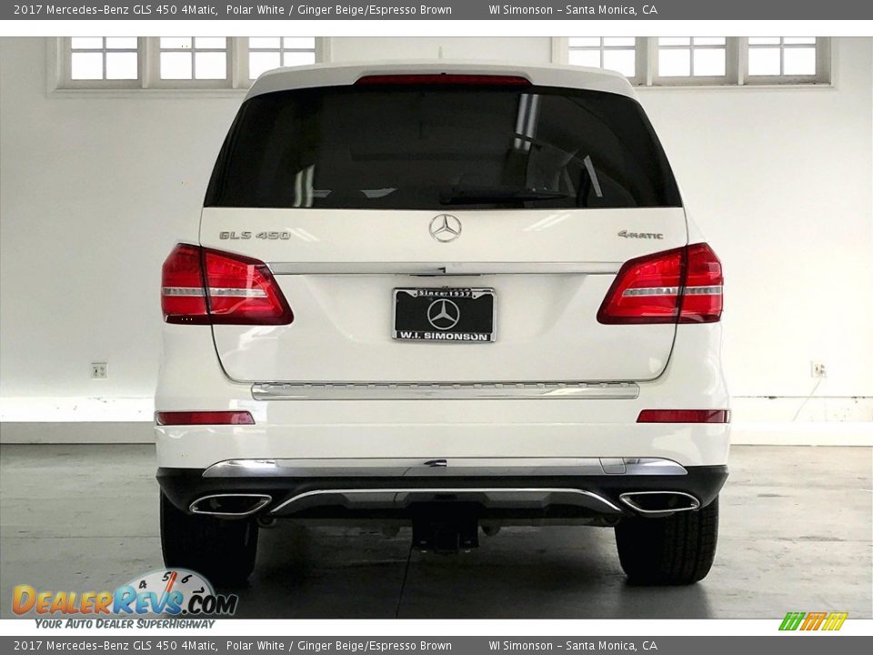 2017 Mercedes-Benz GLS 450 4Matic Polar White / Ginger Beige/Espresso Brown Photo #3