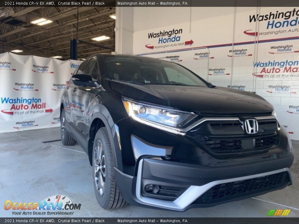 2021 Honda CR-V EX AWD Crystal Black Pearl / Black Photo #1