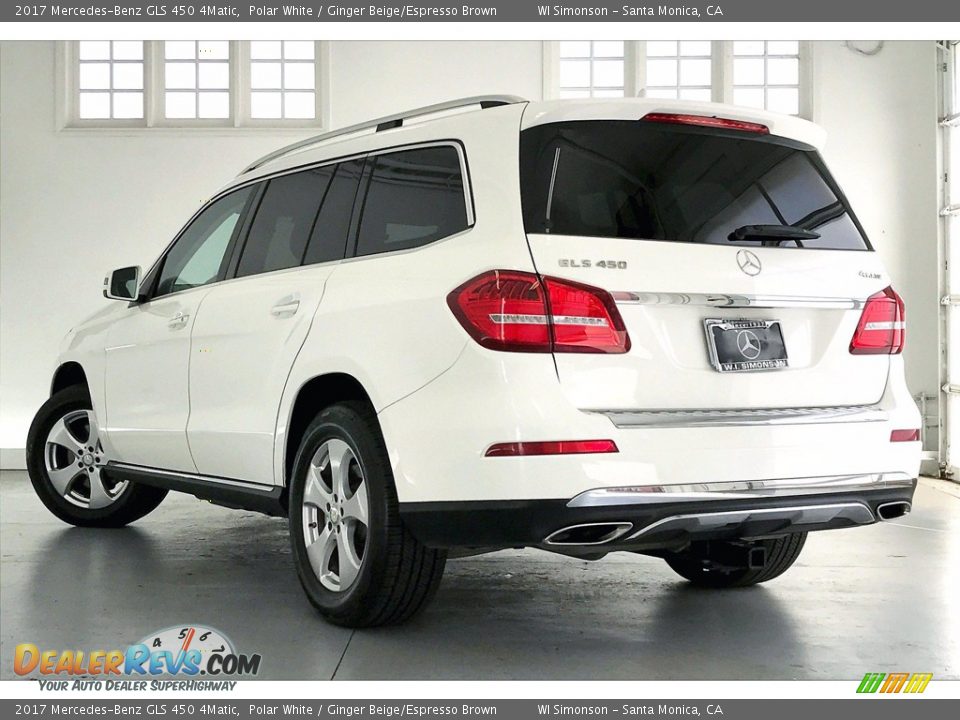 2017 Mercedes-Benz GLS 450 4Matic Polar White / Ginger Beige/Espresso Brown Photo #10