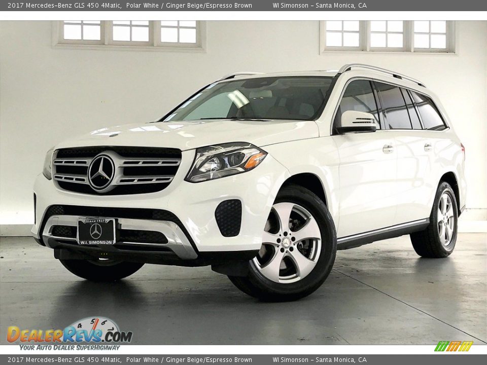 2017 Mercedes-Benz GLS 450 4Matic Polar White / Ginger Beige/Espresso Brown Photo #12