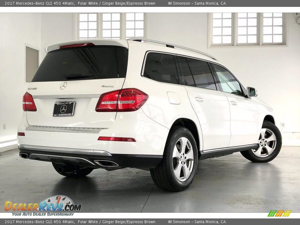 2017 Mercedes-Benz GLS 450 4Matic Polar White / Ginger Beige/Espresso Brown Photo #13