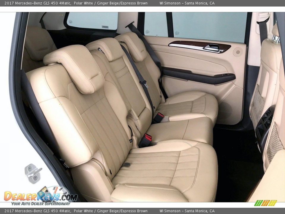 2017 Mercedes-Benz GLS 450 4Matic Polar White / Ginger Beige/Espresso Brown Photo #19