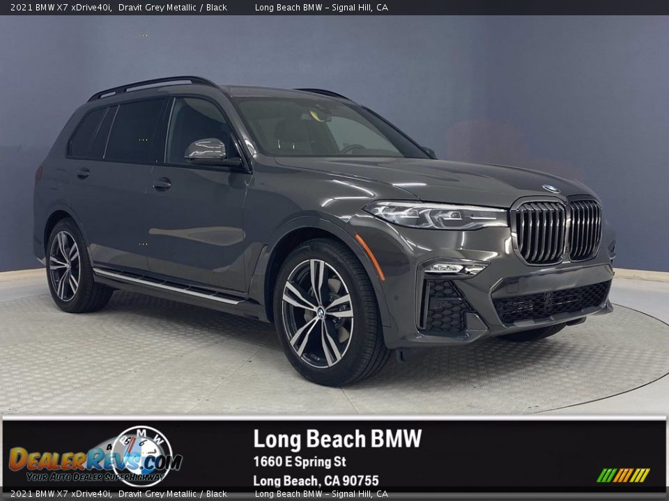 2021 BMW X7 xDrive40i Dravit Grey Metallic / Black Photo #1