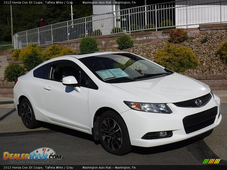 2013 Honda Civic EX Coupe Taffeta White / Gray Photo #1