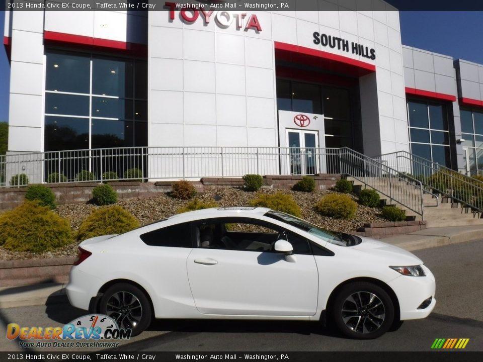 2013 Honda Civic EX Coupe Taffeta White / Gray Photo #2