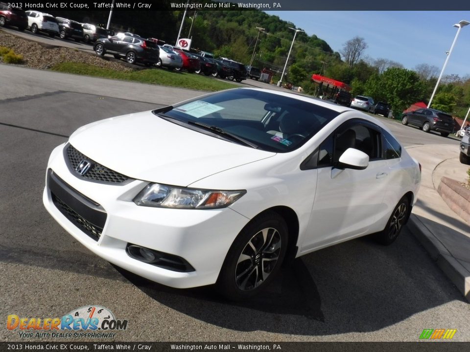 2013 Honda Civic EX Coupe Taffeta White / Gray Photo #9