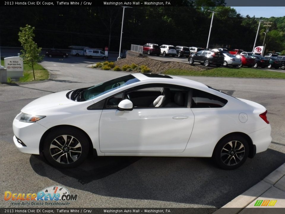 2013 Honda Civic EX Coupe Taffeta White / Gray Photo #10