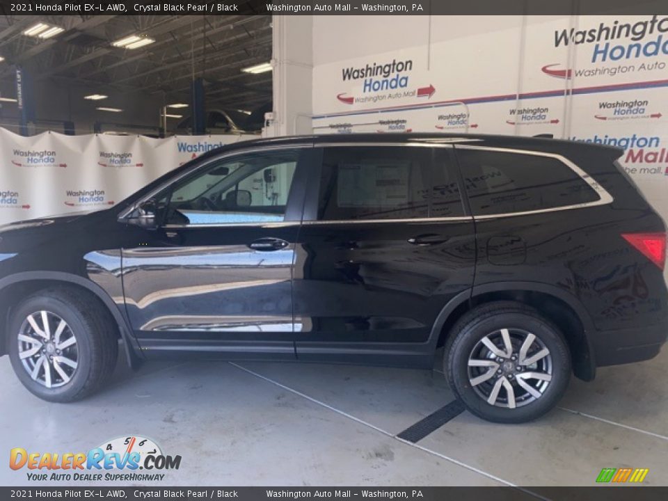 2021 Honda Pilot EX-L AWD Crystal Black Pearl / Black Photo #3