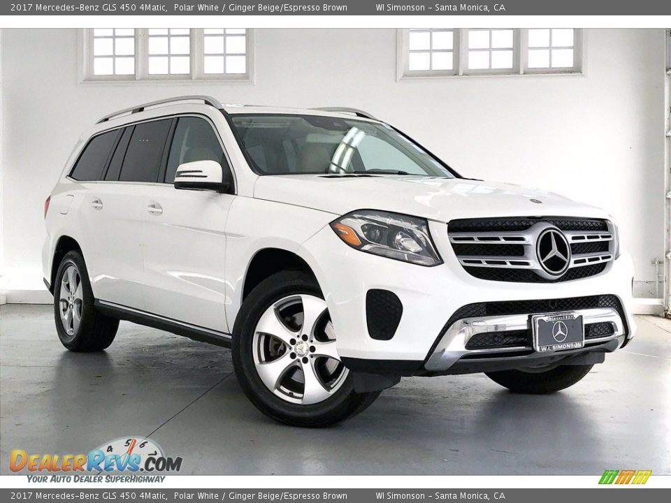 2017 Mercedes-Benz GLS 450 4Matic Polar White / Ginger Beige/Espresso Brown Photo #34