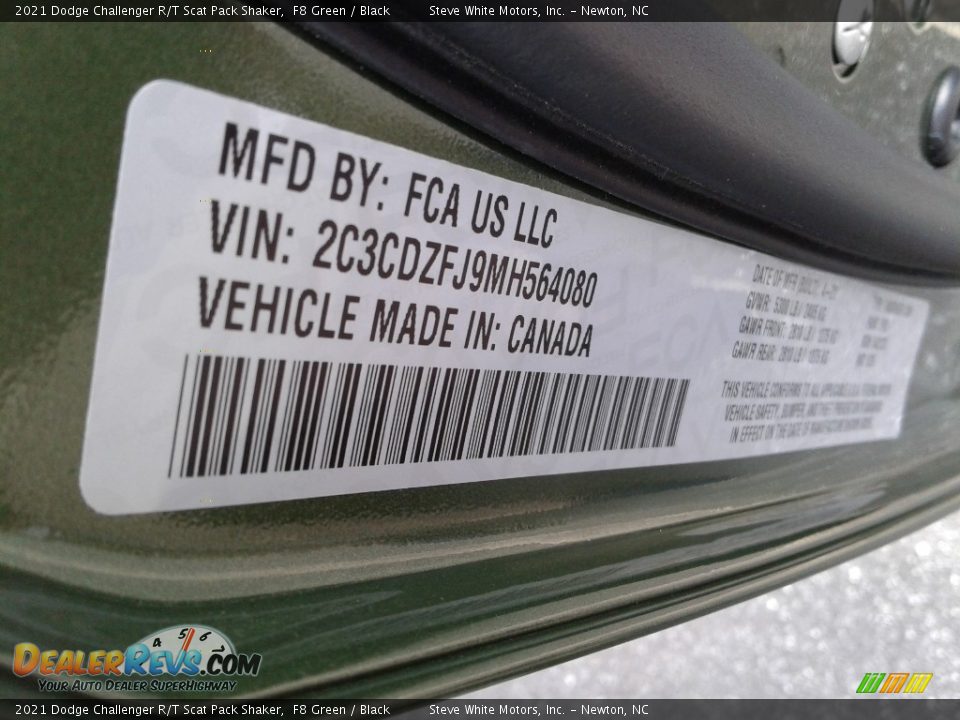 2021 Dodge Challenger R/T Scat Pack Shaker F8 Green / Black Photo #28
