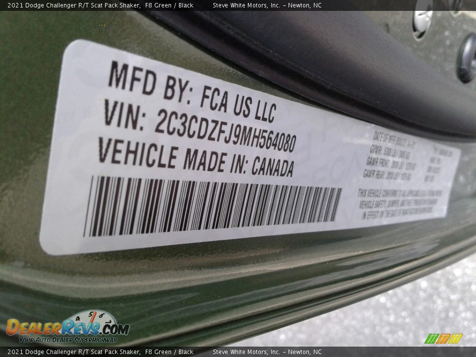 2021 Dodge Challenger R/T Scat Pack Shaker F8 Green / Black Photo #28
