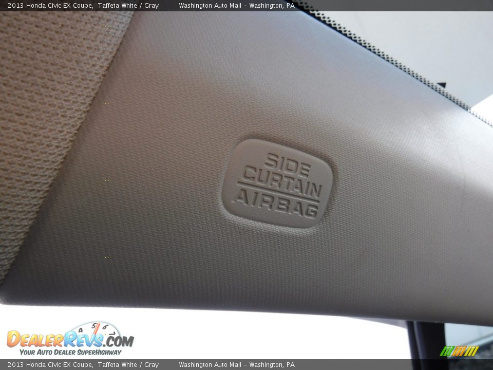 2013 Honda Civic EX Coupe Taffeta White / Gray Photo #20