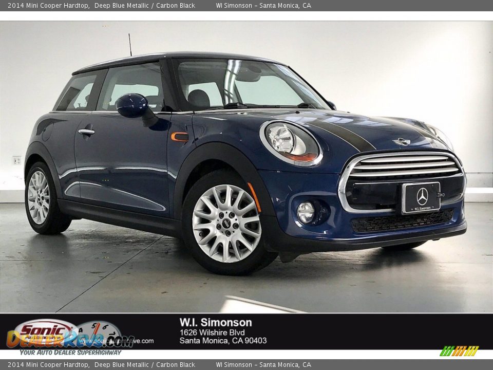 2014 Mini Cooper Hardtop Deep Blue Metallic / Carbon Black Photo #1