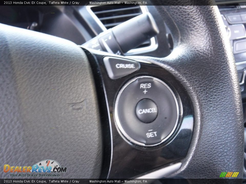 2013 Honda Civic EX Coupe Taffeta White / Gray Photo #22
