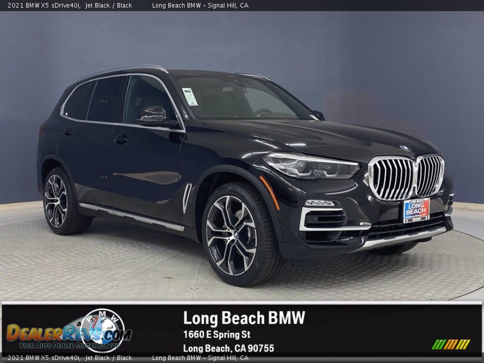 2021 BMW X5 sDrive40i Jet Black / Black Photo #1