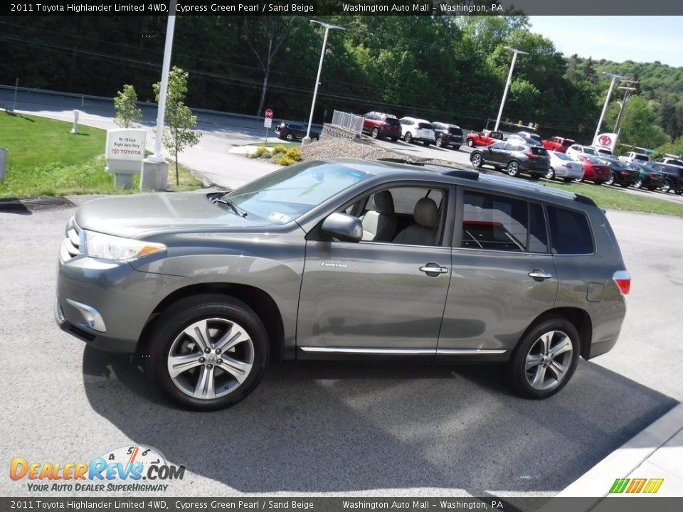 2011 Toyota Highlander Limited 4WD Cypress Green Pearl / Sand Beige Photo #13