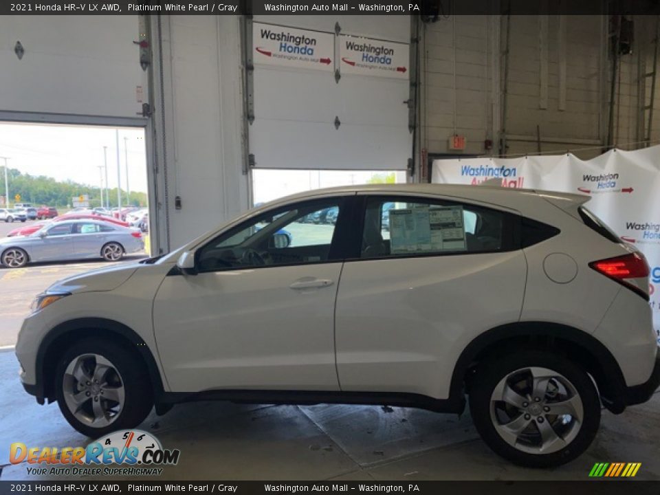 2021 Honda HR-V LX AWD Platinum White Pearl / Gray Photo #4