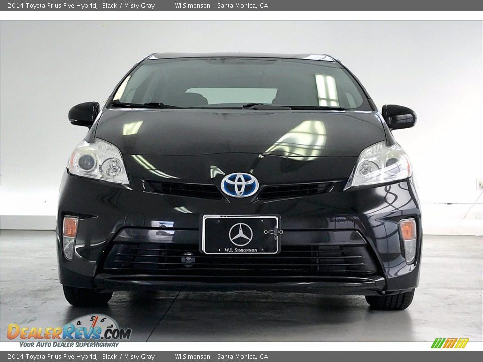 2014 Toyota Prius Five Hybrid Black / Misty Gray Photo #2