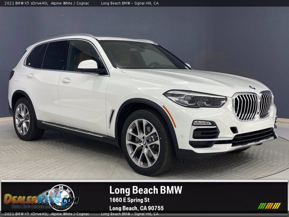 2021 BMW X5 sDrive40i Alpine White / Cognac Photo #1