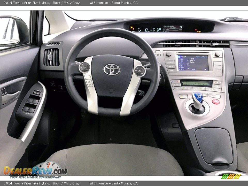 2014 Toyota Prius Five Hybrid Black / Misty Gray Photo #4