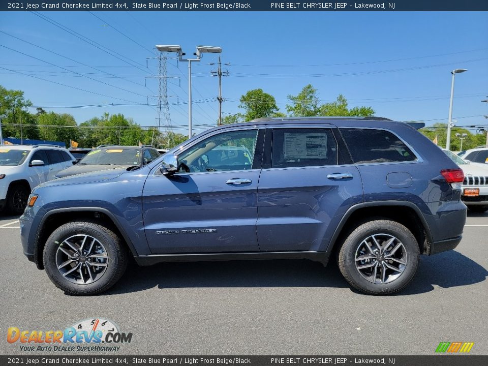 2021 Jeep Grand Cherokee Limited 4x4 Slate Blue Pearl / Light Frost Beige/Black Photo #4