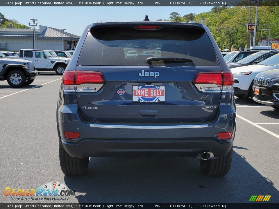 2021 Jeep Grand Cherokee Limited 4x4 Slate Blue Pearl / Light Frost Beige/Black Photo #7