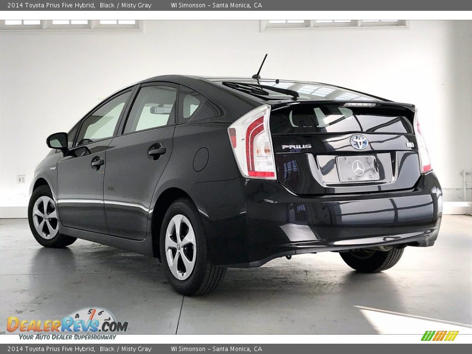 2014 Toyota Prius Five Hybrid Black / Misty Gray Photo #10