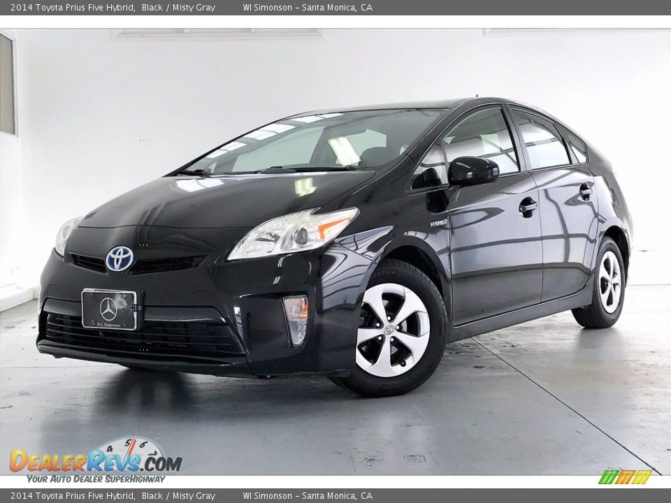 2014 Toyota Prius Five Hybrid Black / Misty Gray Photo #12