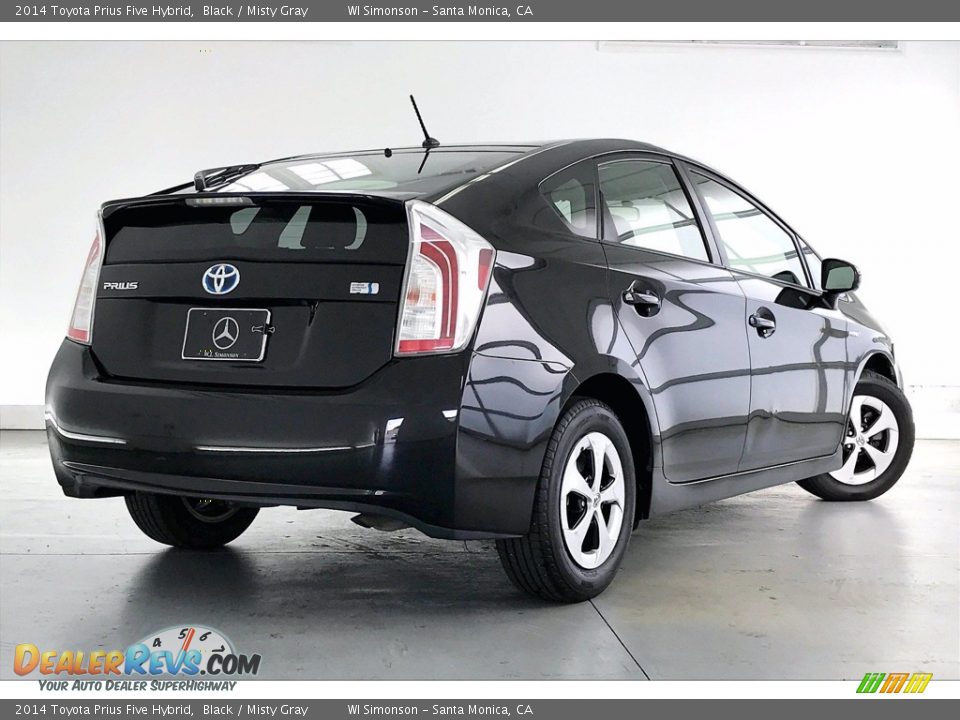 2014 Toyota Prius Five Hybrid Black / Misty Gray Photo #13