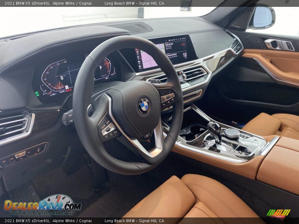 2021 BMW X5 sDrive40i Alpine White / Cognac Photo #12