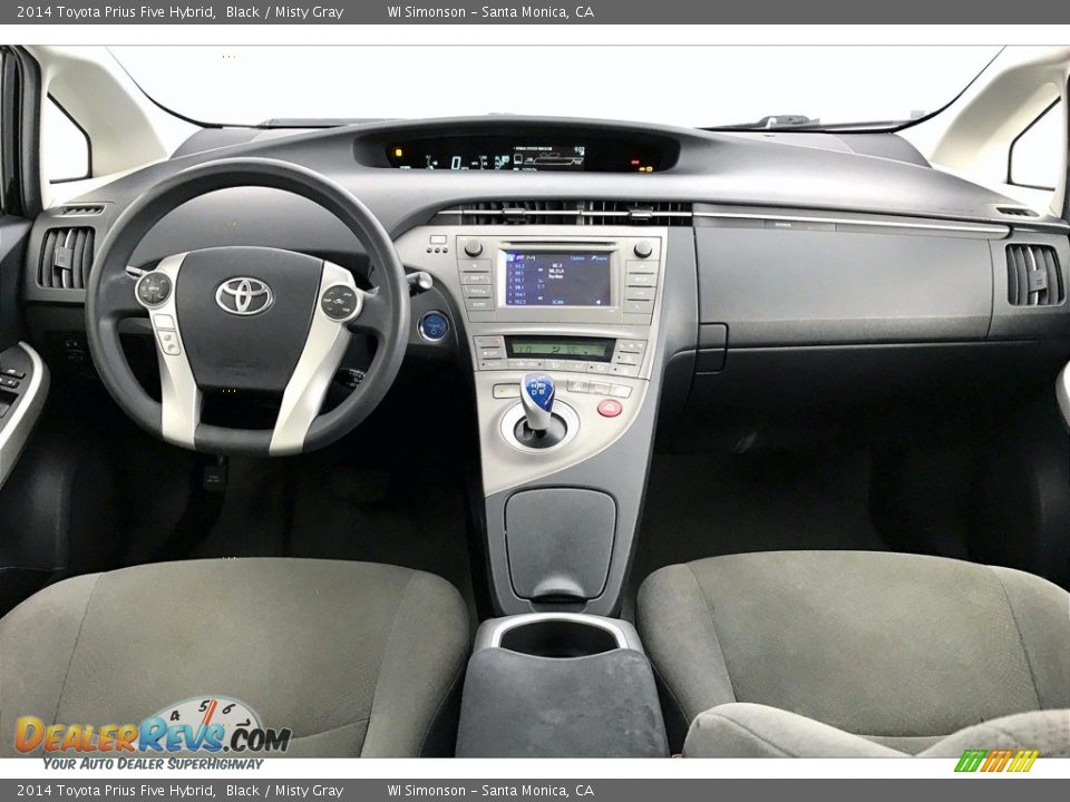 2014 Toyota Prius Five Hybrid Black / Misty Gray Photo #15