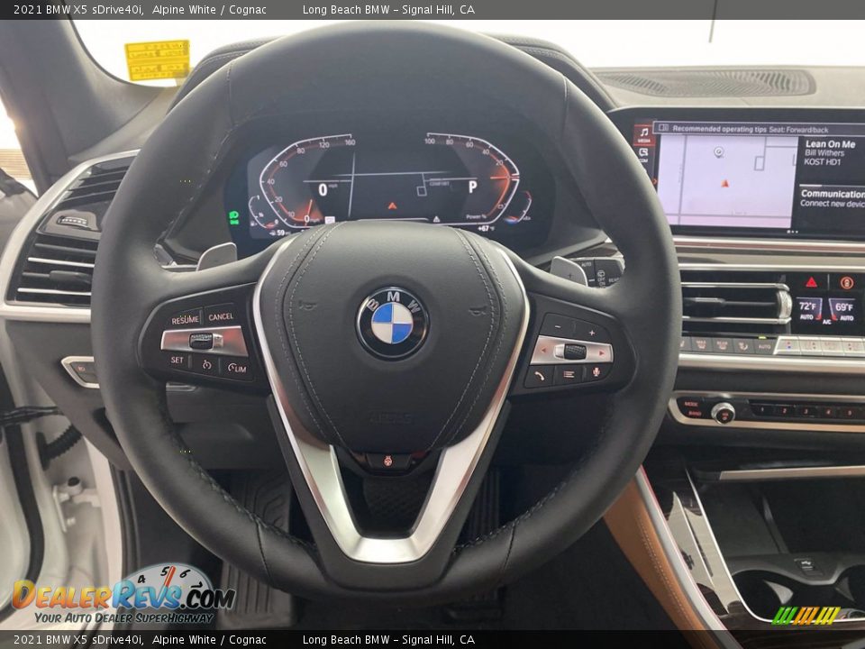 2021 BMW X5 sDrive40i Alpine White / Cognac Photo #14