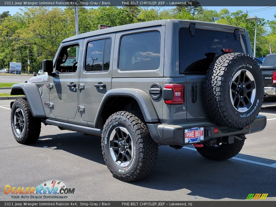 2021 Jeep Wrangler Unlimited Rubicon 4x4 Sting-Gray / Black Photo #6