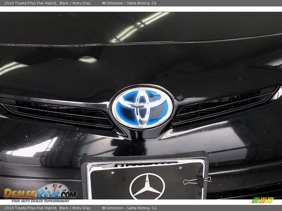 2014 Toyota Prius Five Hybrid Black / Misty Gray Photo #29