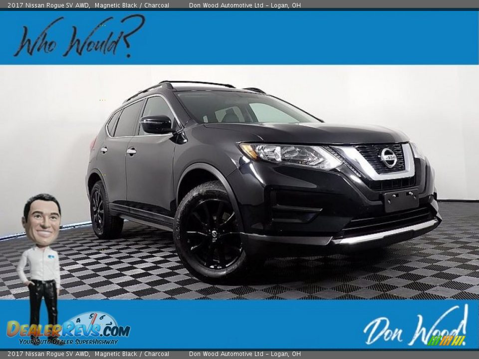 2017 Nissan Rogue SV AWD Magnetic Black / Charcoal Photo #1